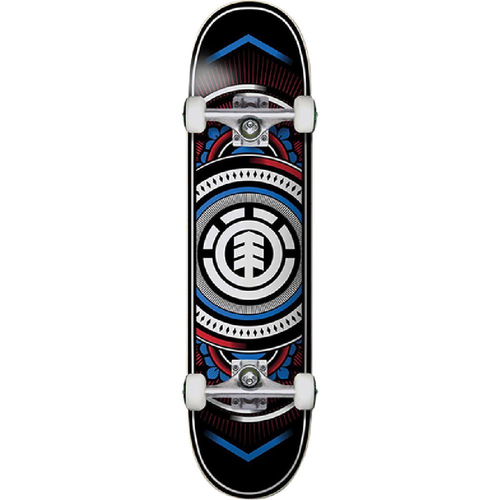 Element Hatched Red/Blue 7.75" Complete Skateboard - Longboards USA