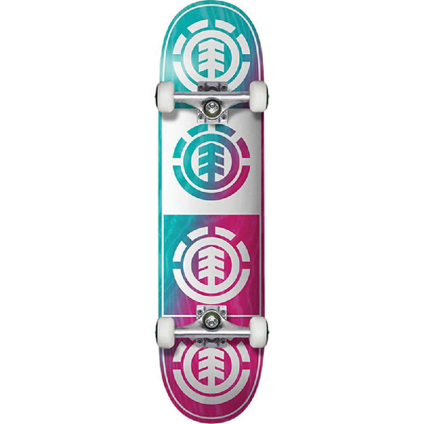 Element Quadrant 8.0" Teal Pink White Skateboard - Longboards USA