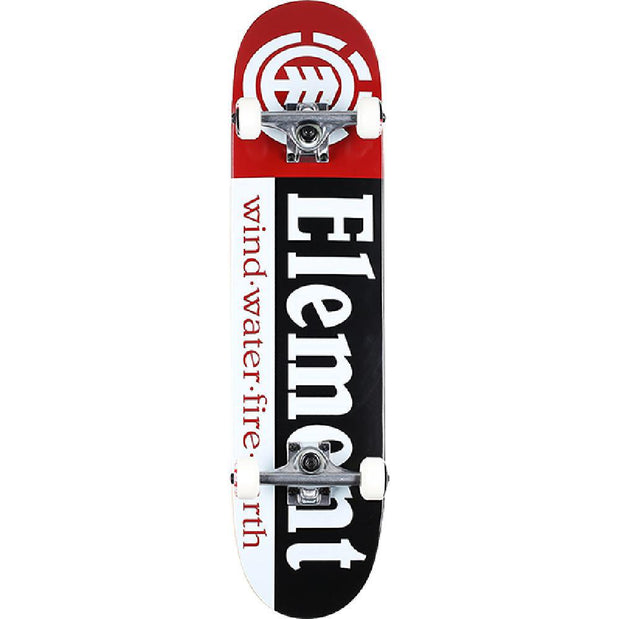 Element Section Black White Red 8.0" Skateboard - Longboards USA
