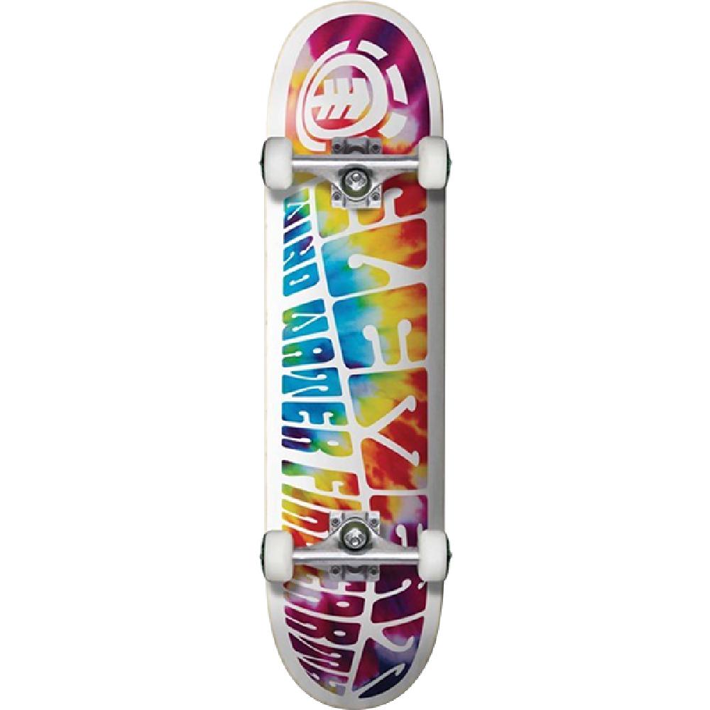 Element Trip Out White/Tie Dye 7.75" Complete Skateboard - Longboards USA