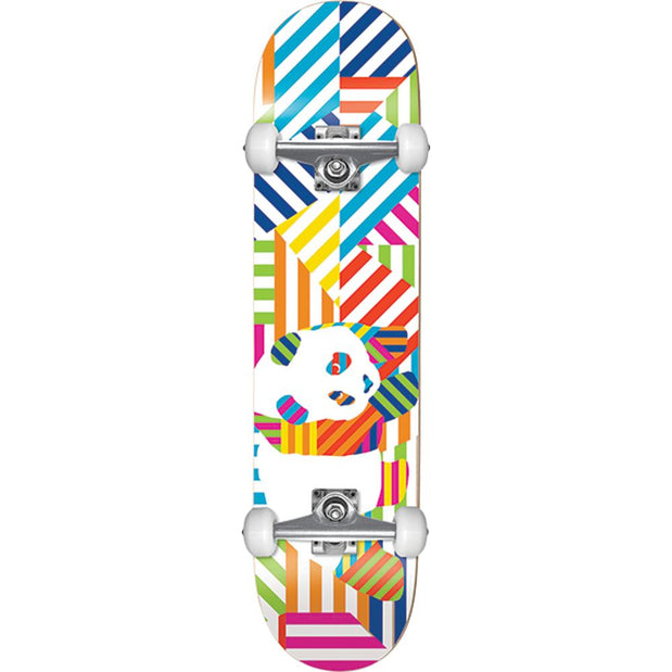 Enjoi Panda Stripes First Push Softwheels White/Multi 7.75" Skateboard - Longboards USA