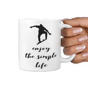 enjoy the simple life | Skateboarding Coffee Mug - Longboards USA
