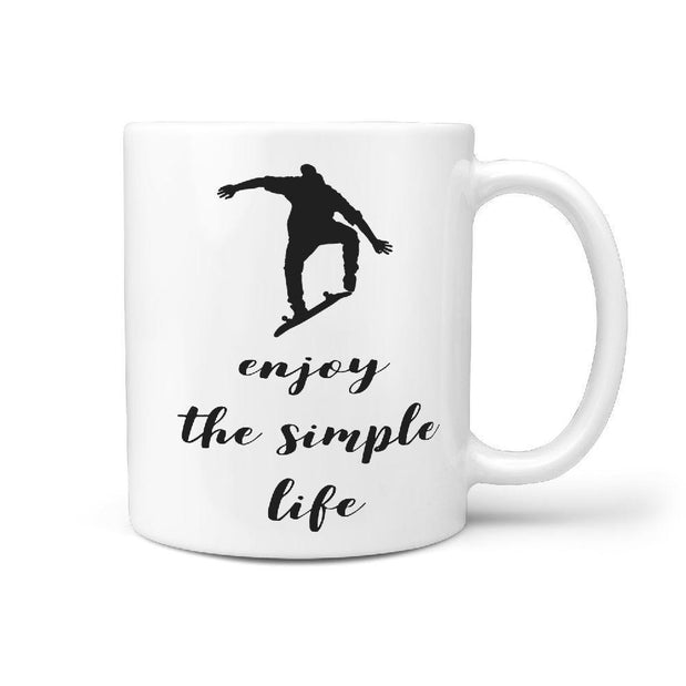 enjoy the simple life | Skateboarding Coffee Mug - Longboards USA
