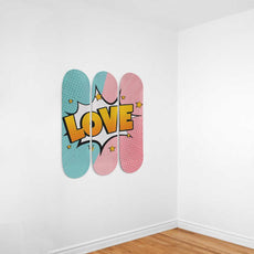 Epic Pop art LOVE Skateboard Wall Art - Longboards USA
