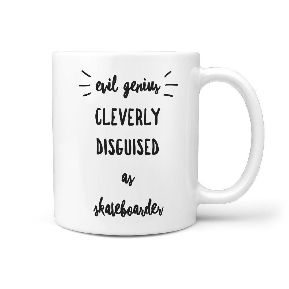 Evil Genius Clearly Disguised as Skateboarder | Funny Coffee Mug Gift Idea - Longboards USA
