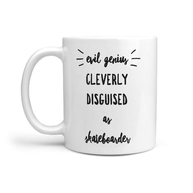 Evil Genius Clearly Disguised as Skateboarder | Funny Coffee Mug Gift Idea - Longboards USA
