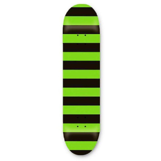 Fat Stripe Neon Green 31"x7.75" Skateboard - Longboards USA