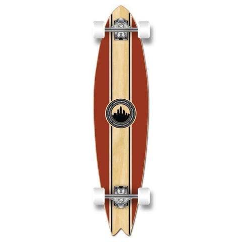 Fishtail Longboard 40 inch Crest from Punked - Complete - Longboards USA