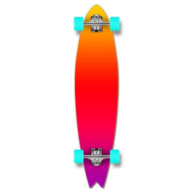 Fishtail Longboard 40 inch Gradient Pink from Punked - Complete - Longboards USA