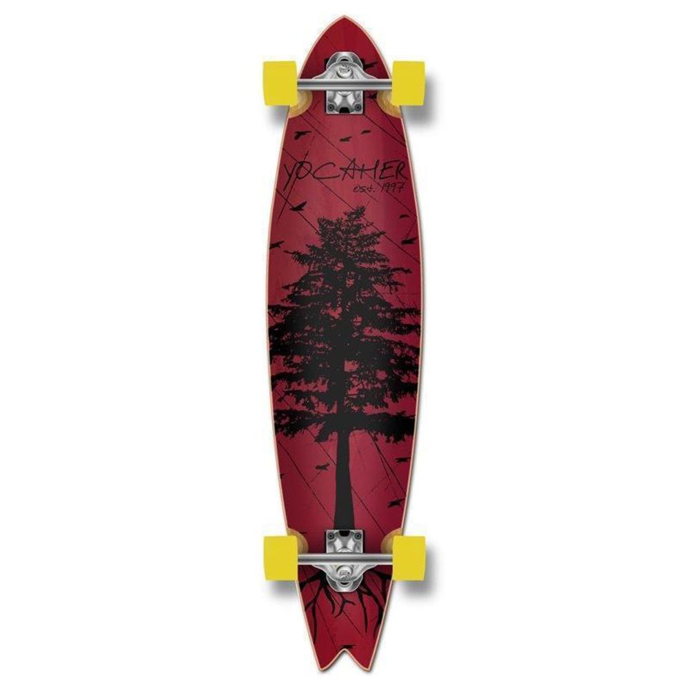 Fishtail Longboard 40 inch Pines Red from Punked - Complete - Longboards USA