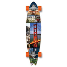 Fishtail Longboard 40 inch San Franciso from Punked - Complete - Longboards USA