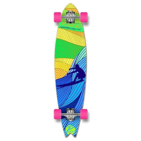 Fishtail Longboard 40 inch Surf's up from Punked - Complete - Longboards USA