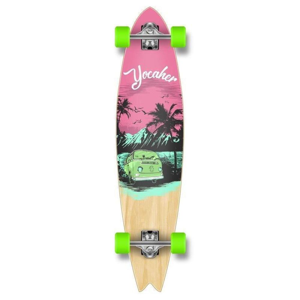 Fishtail Longboard 40 inch VW Pink N' Mint from Punked - Complete - Longboards USA