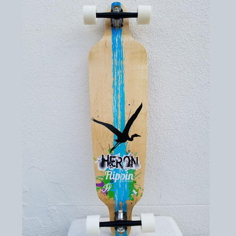 Flippin Heron Drop Down Through Longboard Complete - Longboards USA