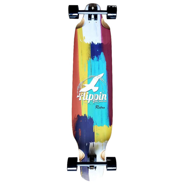 Flippin Retro Freeride Cruiser Longboard Skateboard Complete - Longboards USA