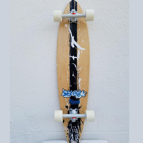 Flippin Seagull Fishtail Longboard Complete Cruiser Skateboard - Longboards USA