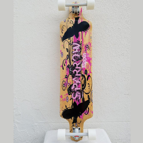 Flippin Sparrow Pink Longboard Downhill Drop Down Complete - Longboards USA