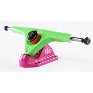 Free Soul Longboard Skateboard Trucks RKP 180mm Neon Green/Pink - set of 2 - Longboards USA