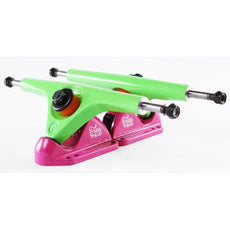 Free Soul Longboard Skateboard Trucks RKP 180mm Neon Green/Pink - set of 2 - Longboards USA