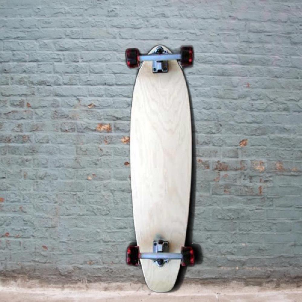 Longboard FunTomia Flex1 Camber 106cm - Jusqu'à 122kg - Tête De Mort Blanche