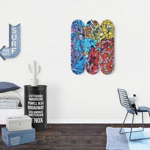 Funny Robot Skateboard Wall Art - Longboards USA