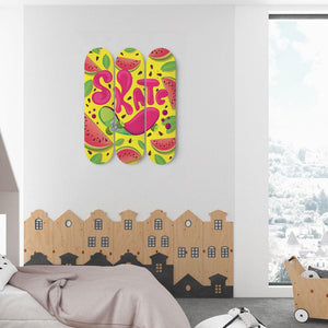 Funny Watermelon Skate Skateboard Wall Art - Longboards USA