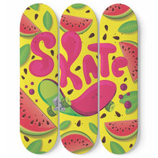 Funny Watermelon Skate Skateboard Wall Art - Longboards USA