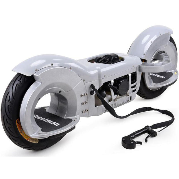 Gas Skateboard Wheelman MotoTec V2 50cc - Silver - Longboards USA