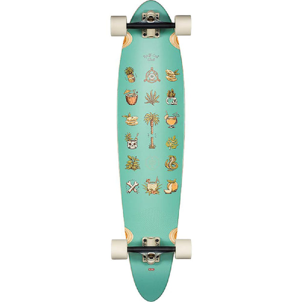 Globe Pinner Classic Half Cut Teal 40" Pintail Longboard - Longboards USA