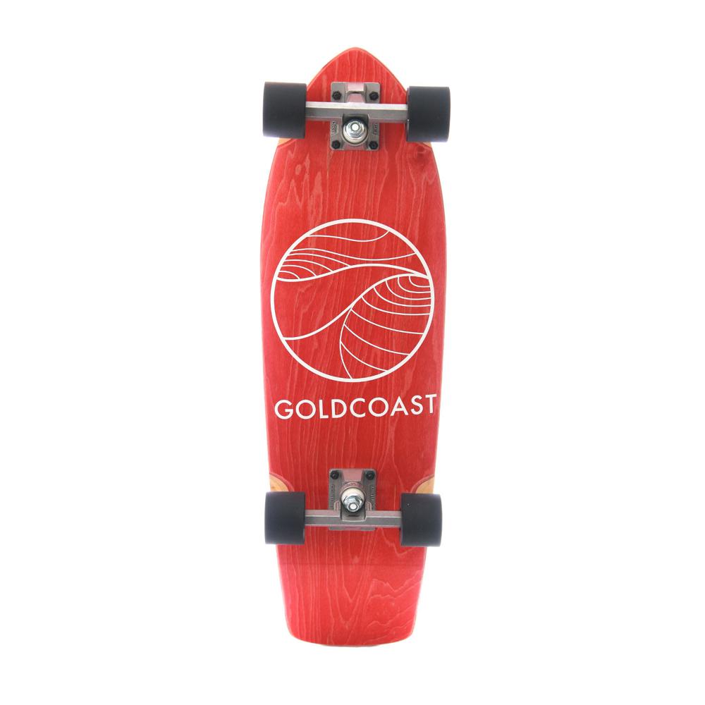 GoldCoast Classic Cherry 28" Cruiser Skateboard Longboard with Kicktail - Longboards USA