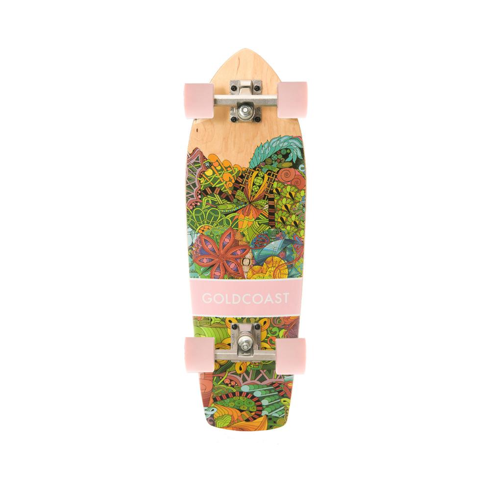 GoldCoast Namaste 28" Cruiser Skateboard Longboard With Kicktail - Longboards USA