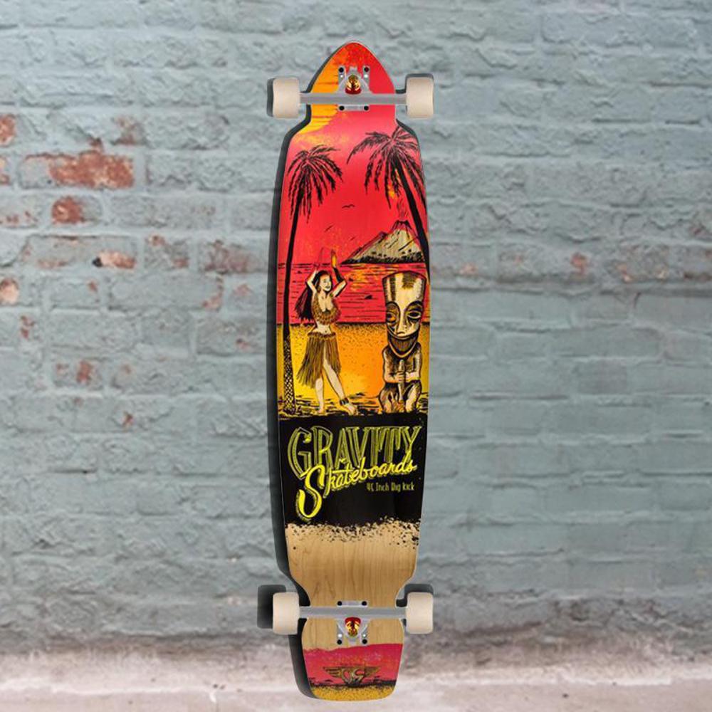 Gravity Big Kick 45" Tequila Sunrise Orange Red Longboard Complete - Longboards USA