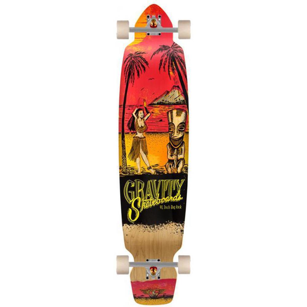 Longboard Red Gravity Big Kick 45 inch Tequila Sunrise Red Longboard – Longboards USA