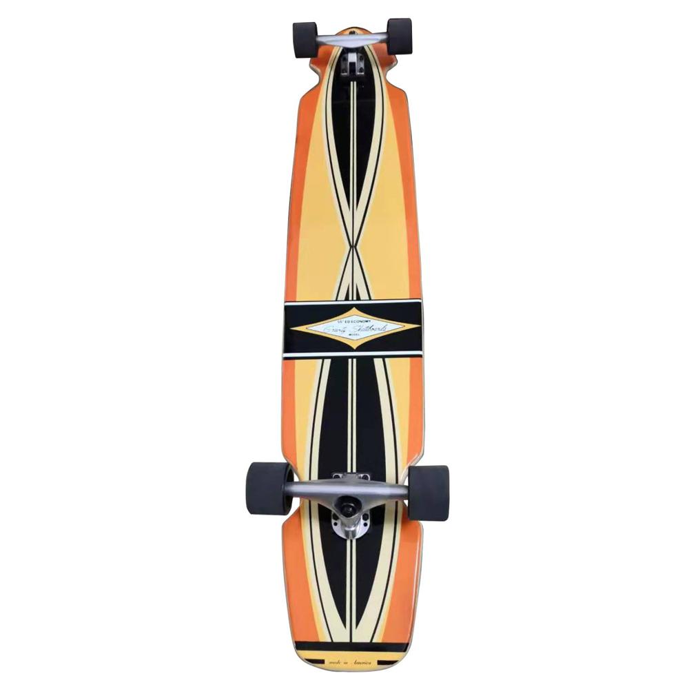 Gravity Ed Economy Pro Series Orange/Brown 55" Longboard - Longboards USA