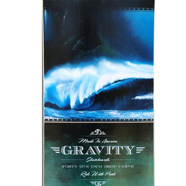 Gravity Longboard Freeride Drop Carve 41" Olas Azules - Complete - Longboards USA