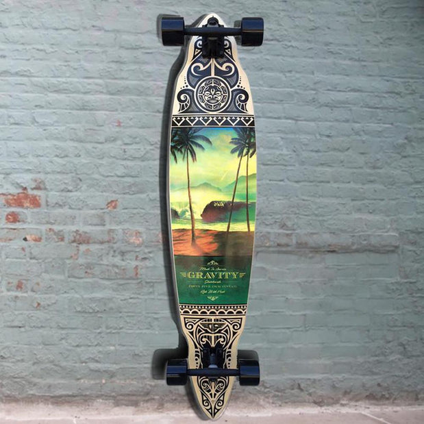 Gravity Tres Palmas 45" Pintail Longboard  - Complete - Longboards USA
