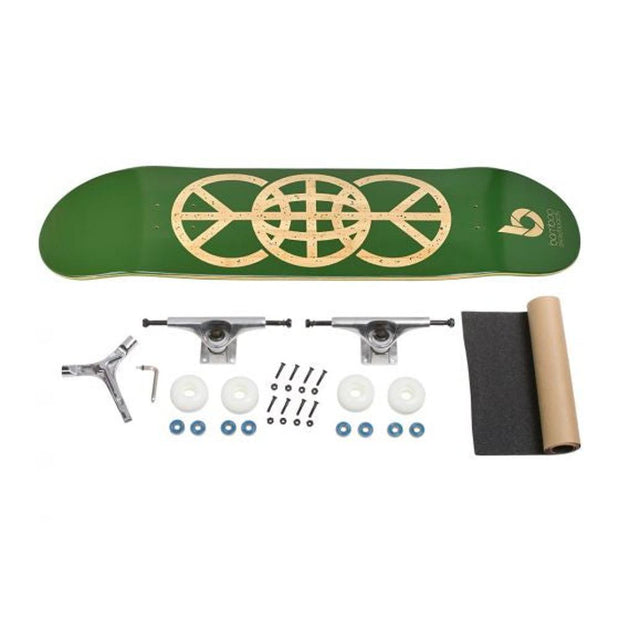 Green World Peace Graphic Bamboo Skateboard - Longboards USA
