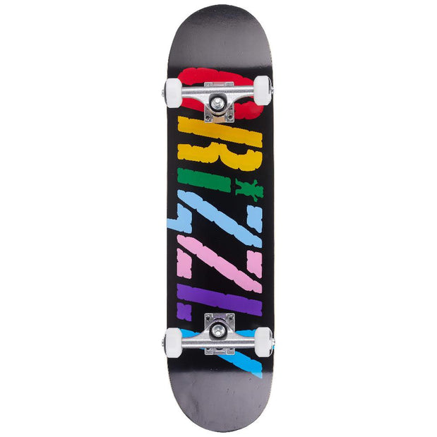 Grizzly Incite Black 7.75" Complete Skateboard - Longboards USA
