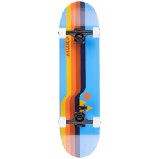 Grizzly Retro Lines Blue 8.0" Complete Skateboard - Longboards USA