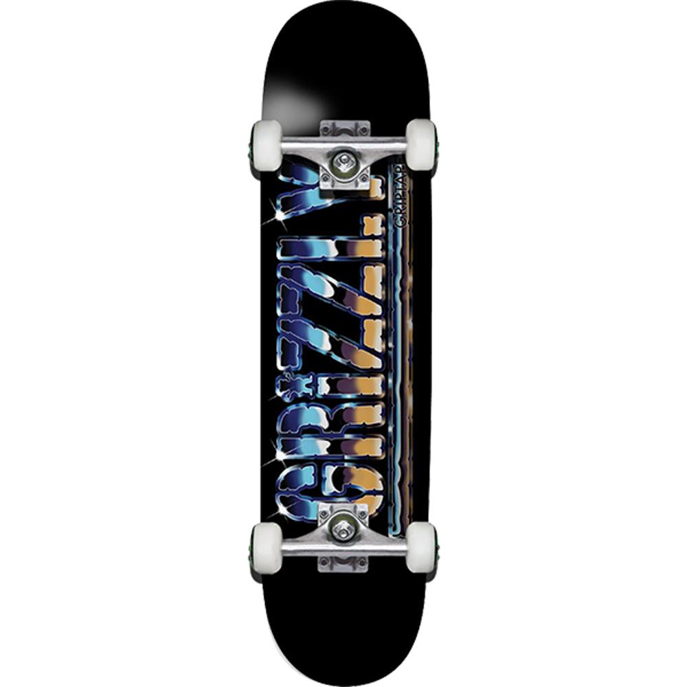 Grizzly Sittin On Chrome 7.75" Complete Skateboard - Longboards USA