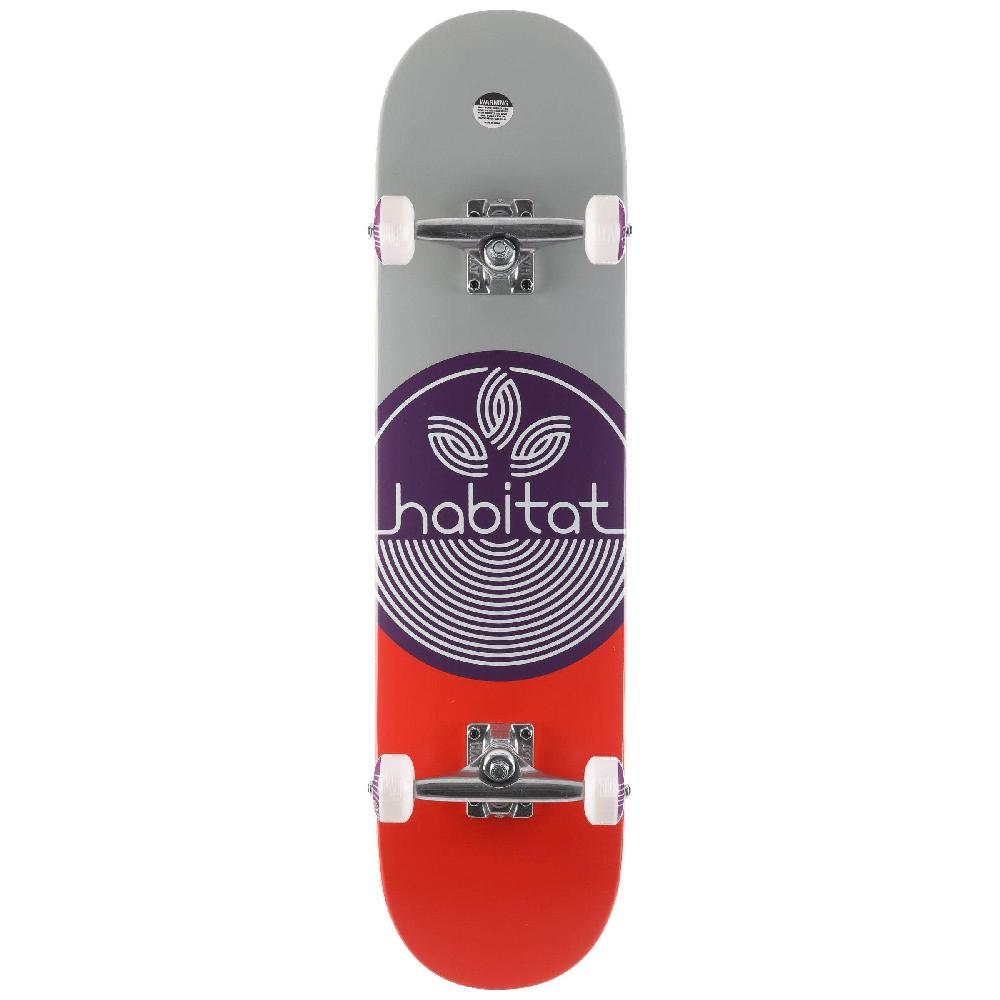 Habitat Leaf Dot in Purple 8.0" Complete Skateboard - Longboards USA