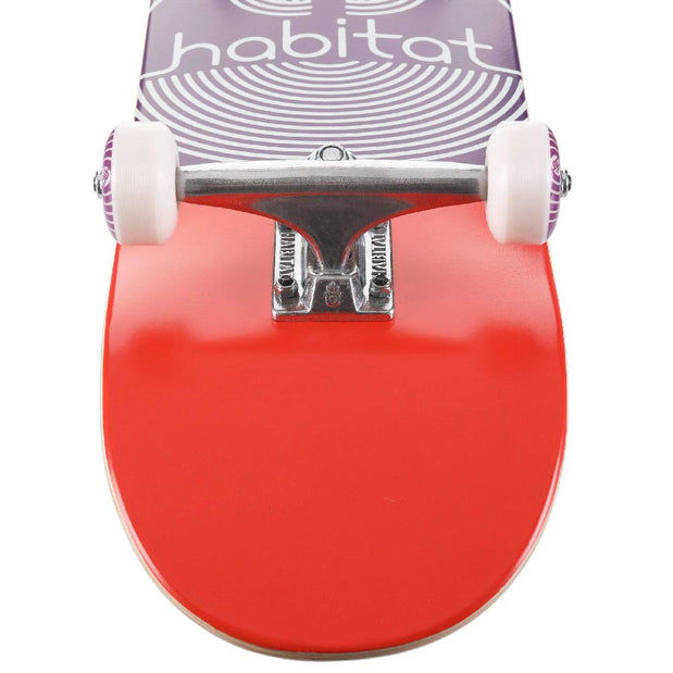 Habitat Leaf Dot in Purple 8.0" Complete Skateboard - Longboards USA