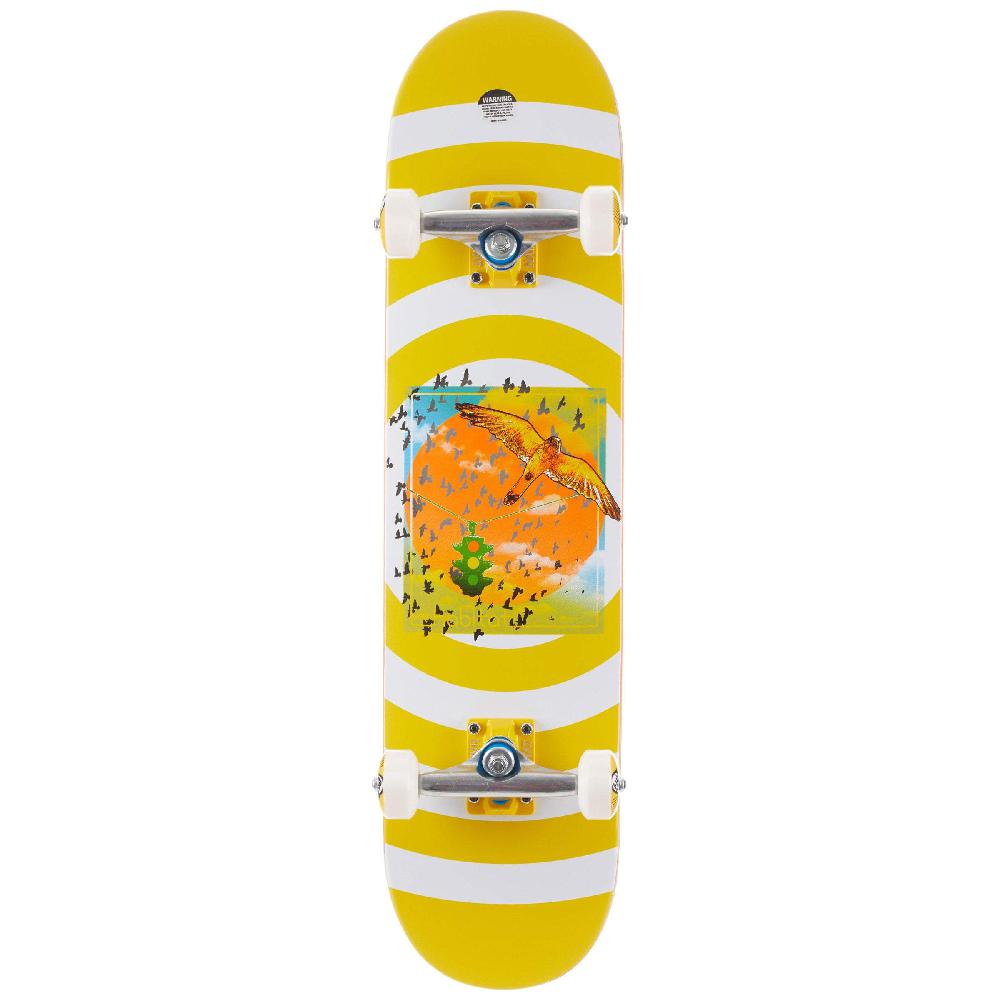 Habitat Rush Hour Yellow and White 7.5" Skateboard - Longboards USA