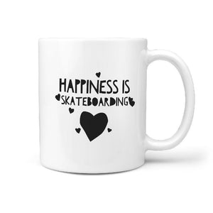 Happiness is Skateboarding Coffee Mug | Gift for Skater - Longboards USA