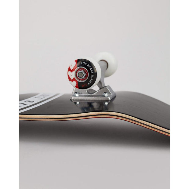 Heart Supply Badge Logo Black 7.75" Skateboard Complete - Longboards USA