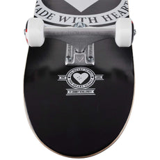 Heart Supply Badge Logo in Black 8.0" Skateboard - Longboards USA