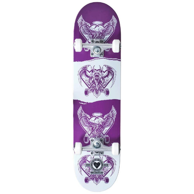 Heart Supply Bam Dark Light Purple/White 7.75" Skateboard - Longboards USA
