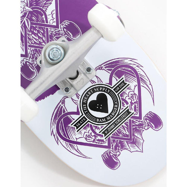 Heart Supply Bam Dark Light Purple/White 7.75" Skateboard - Longboards USA