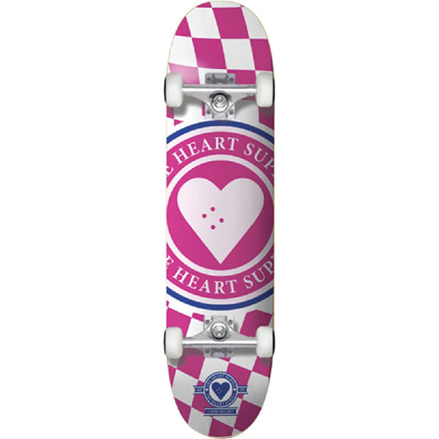 Heart Supply Insignia Check in Pink 7.75" Skateboard - Longboards USA