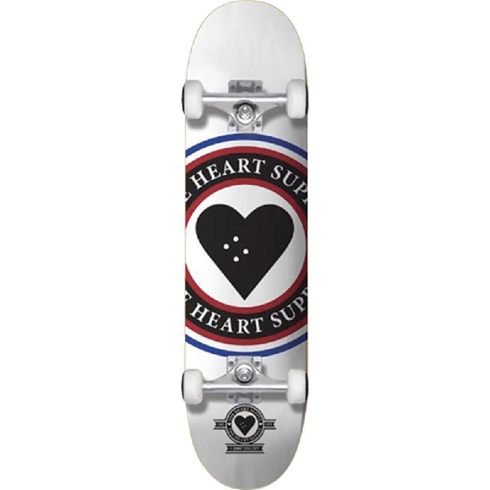 Heart Supply Insignia in White 8.25" Skateboard - Longboards USA